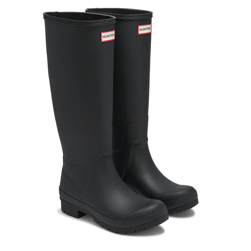 Hunter Women's Lily Tall Waterproof Rain Boots (Black) - Size 11.0 M