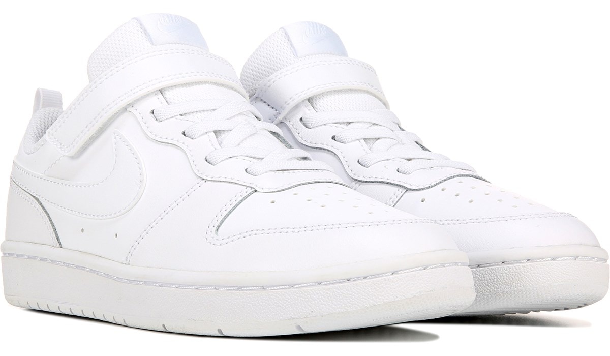 kids white athletic shoes