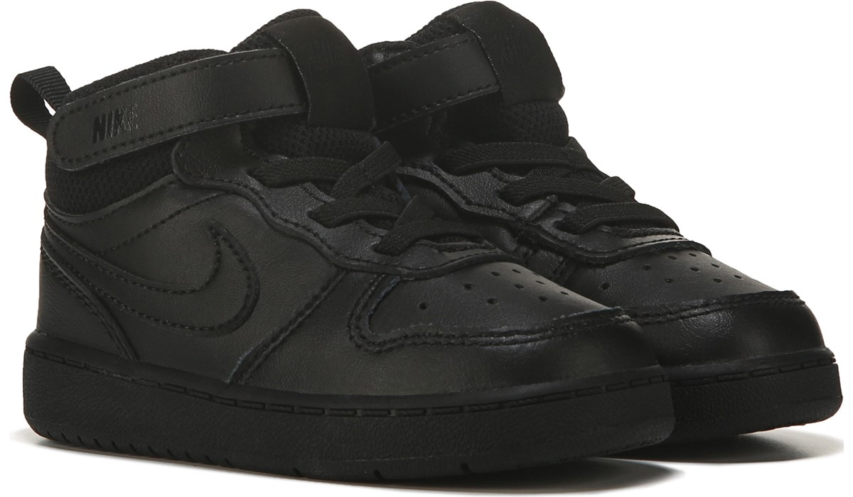 Nike Kids Court Borough 2 High Top Sneaker Toddler Black Sneakers And Athletic Shoes Famous Footwear