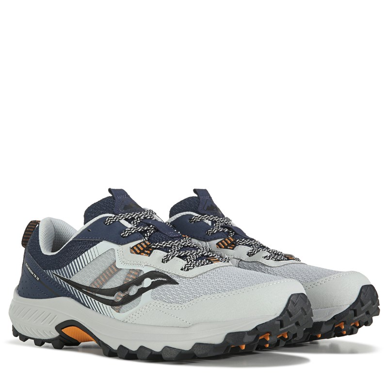 Saucony Men's Excursion Tr16 Wide Trail Running Shoes (Grey/Navy/Black) - Size 9.5 W