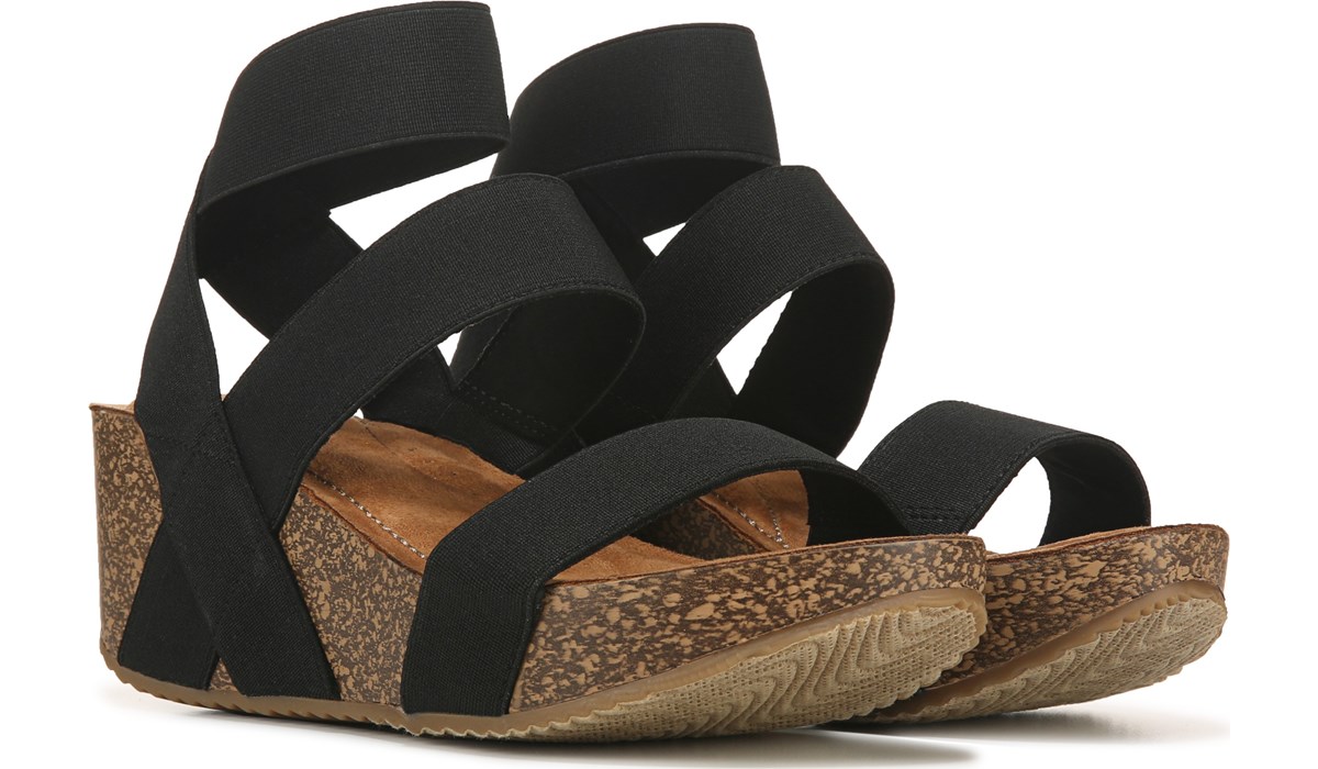 womens slip on wedge sandals