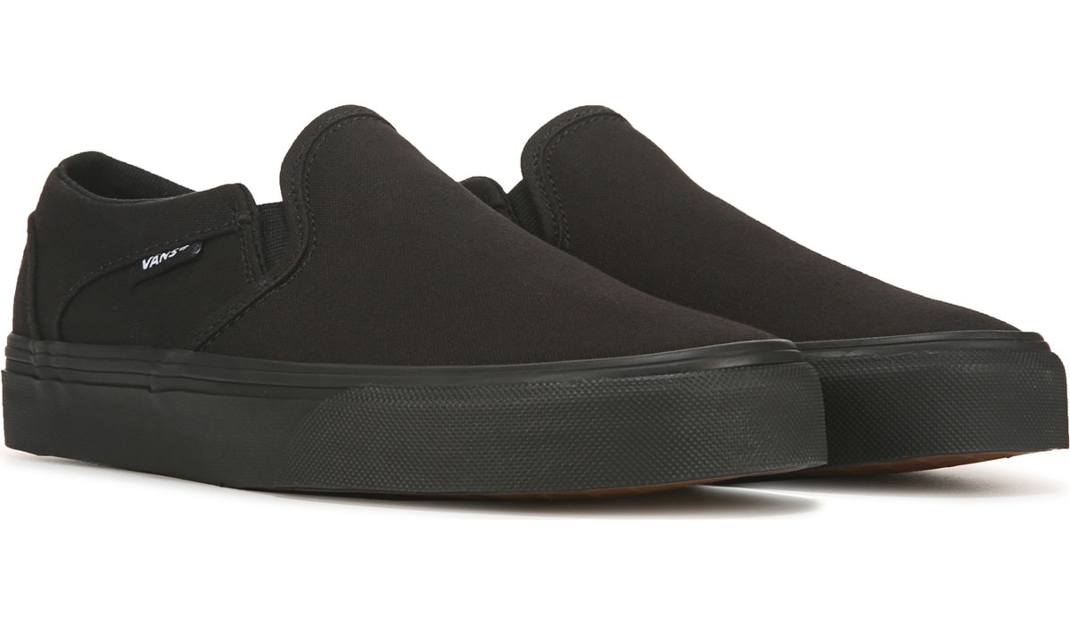 Reception gennemskueligt sammensmeltning Vans Women's Asher Slip On Sneaker Black, Sneakers and Athletic Shoes,  Famous Footwear