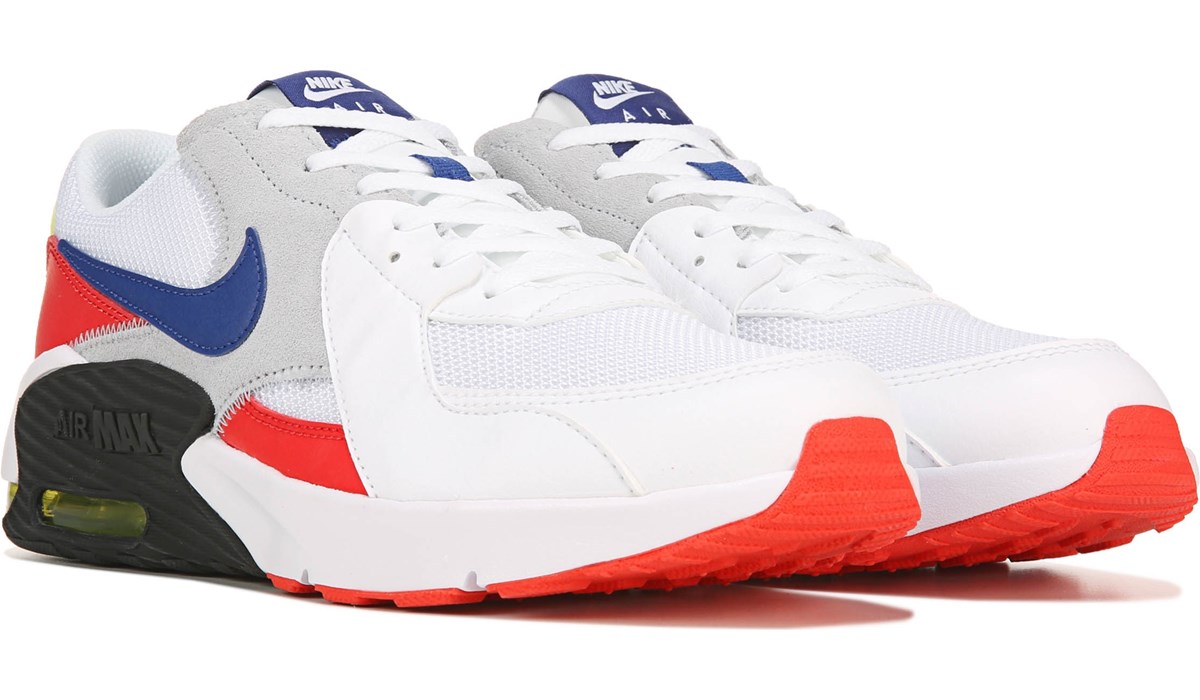 nike shoes white blue red