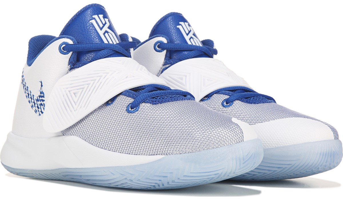 kyrie shoes blue and white