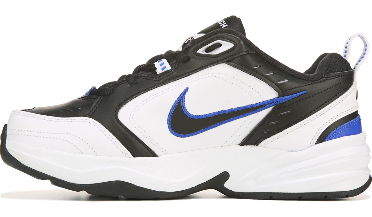 nike air monarch white blue