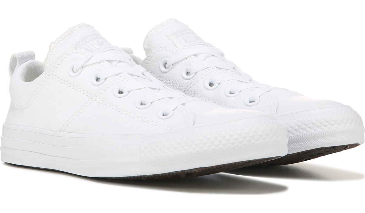 all white chucks low top