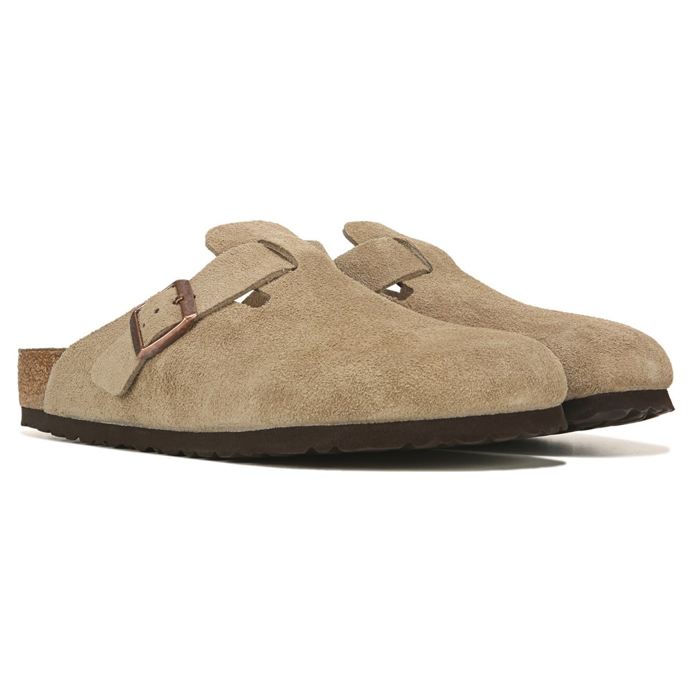 Mens Birkenstock Boston Soft Footbed Clog - Taupe