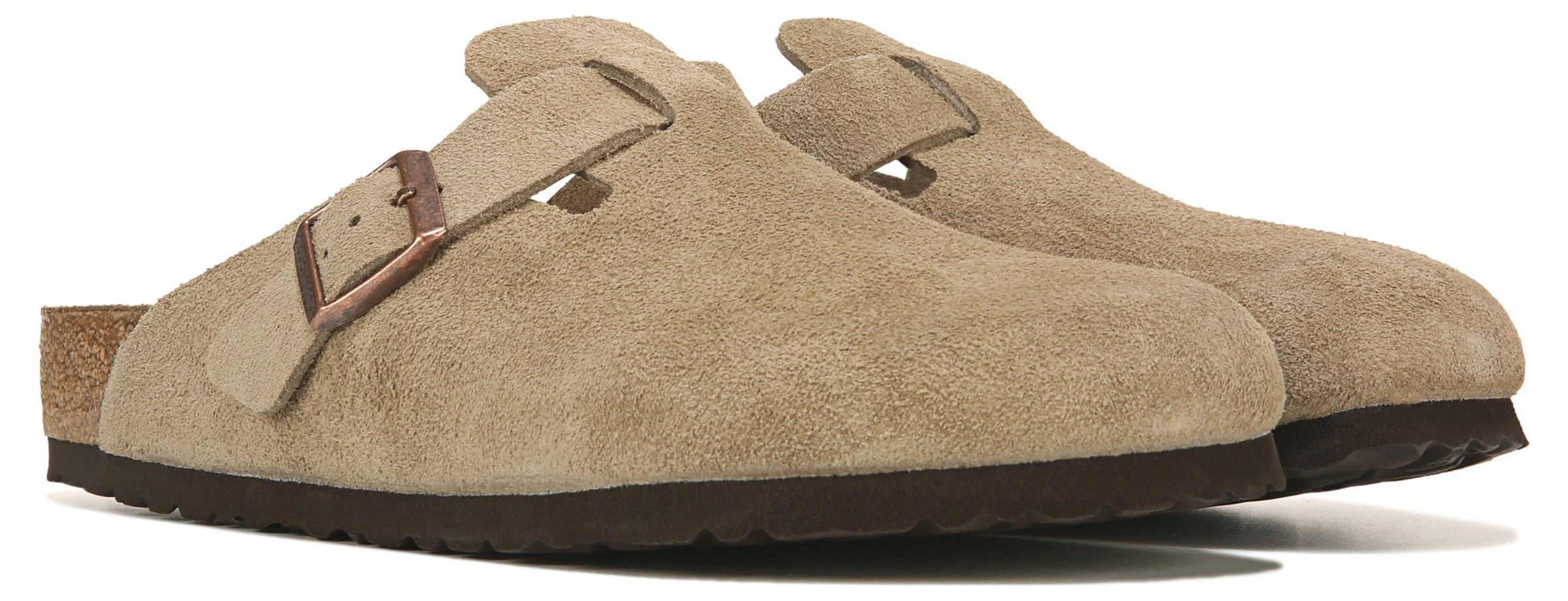 Birkenstock Men's Boston Suede Slide-On Soft Footbed Clogs