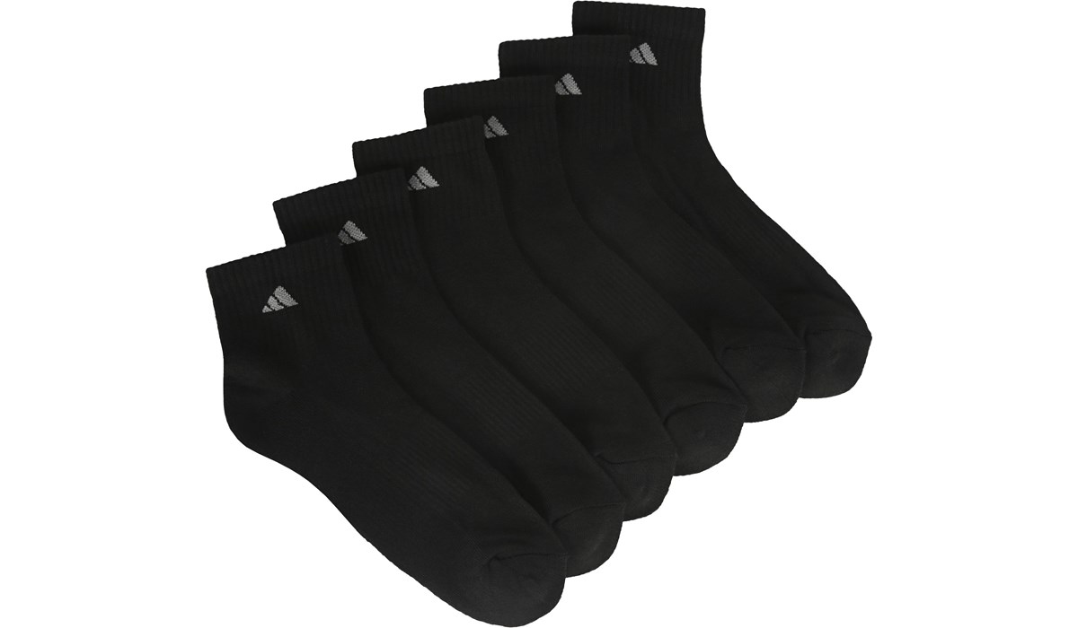 adidas Men's 6 Pack Athletic Ankle Socks | Famous Footwear