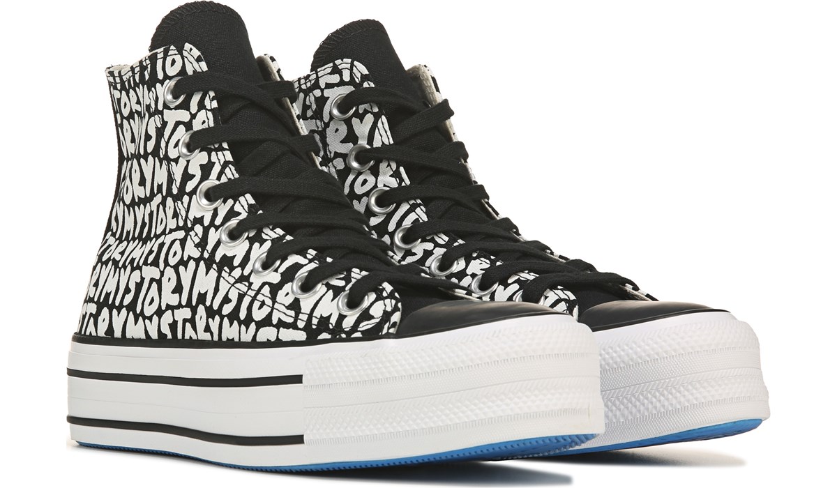 converse platform black high top