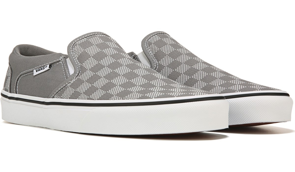 men's gray slip on vans