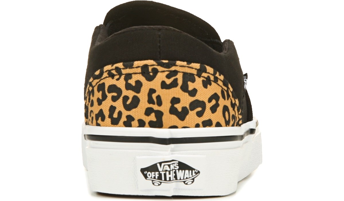 vans asher leopard slip-on sneaker