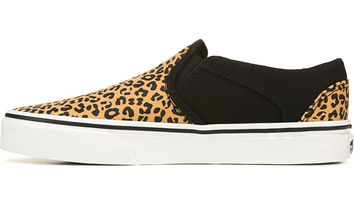 vans asher leopard slip-on sneaker