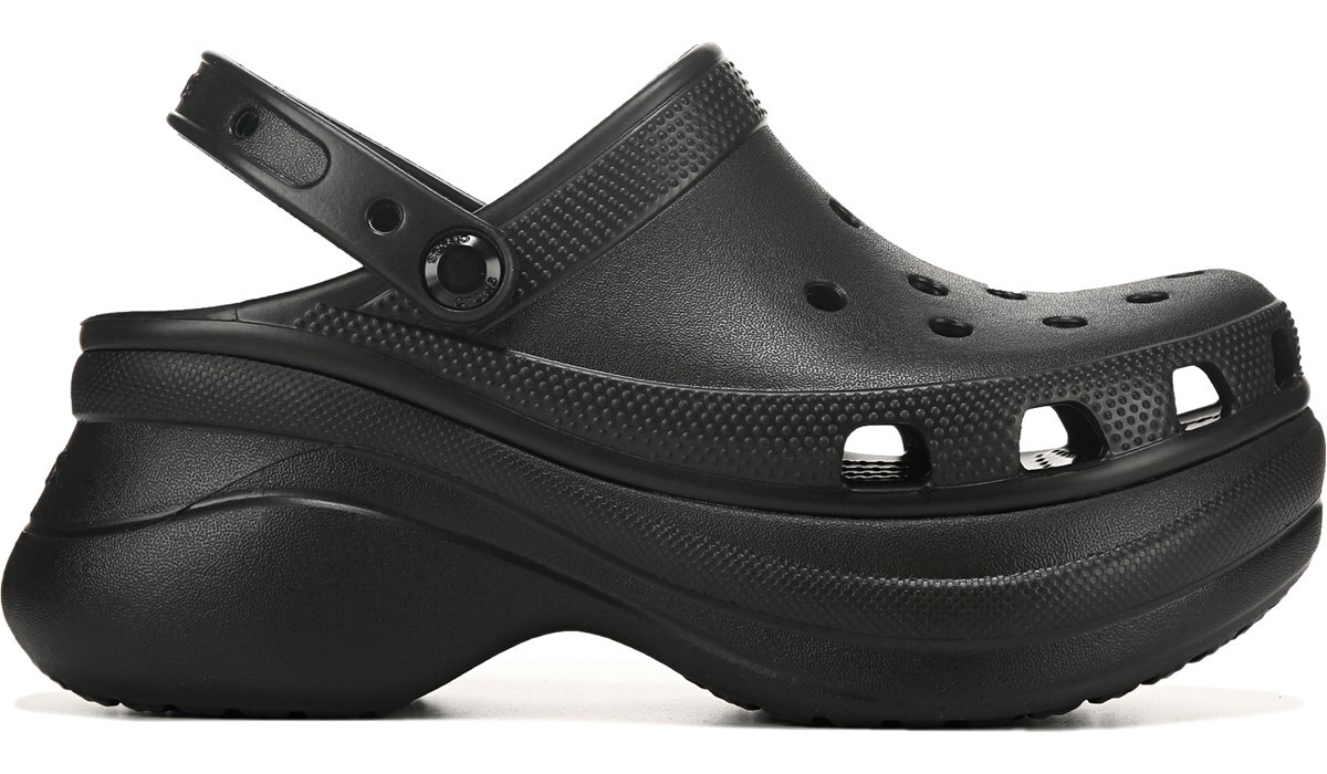 black platform crocs