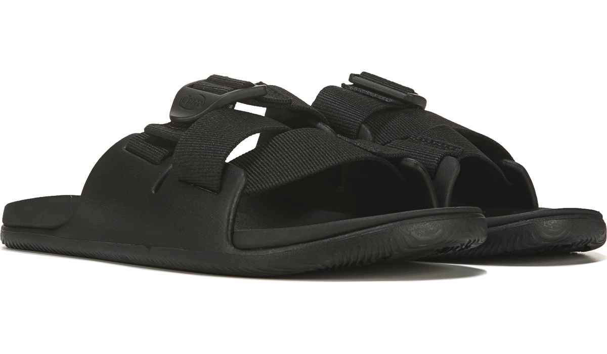 grey chaco slides