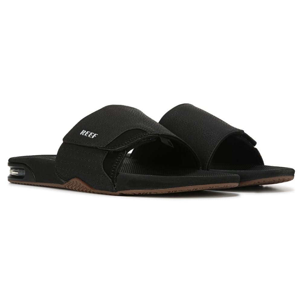 Reef Men's Fanning Slide Black Silver 11